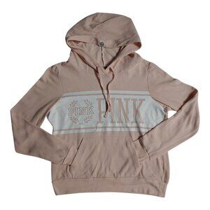 PINK Victoria's Secret Hoodie Womens Medium Pink Pullover Sweatshirt Athleisure